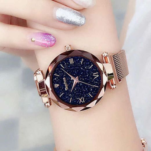 TCEPFS Nuevo Reloj Elegante de Moda para Mujer Relojes de Pulsera de Cuero de Diamantes Reloj de Cuarzo de Moda para Mujer Reloj   Rosa