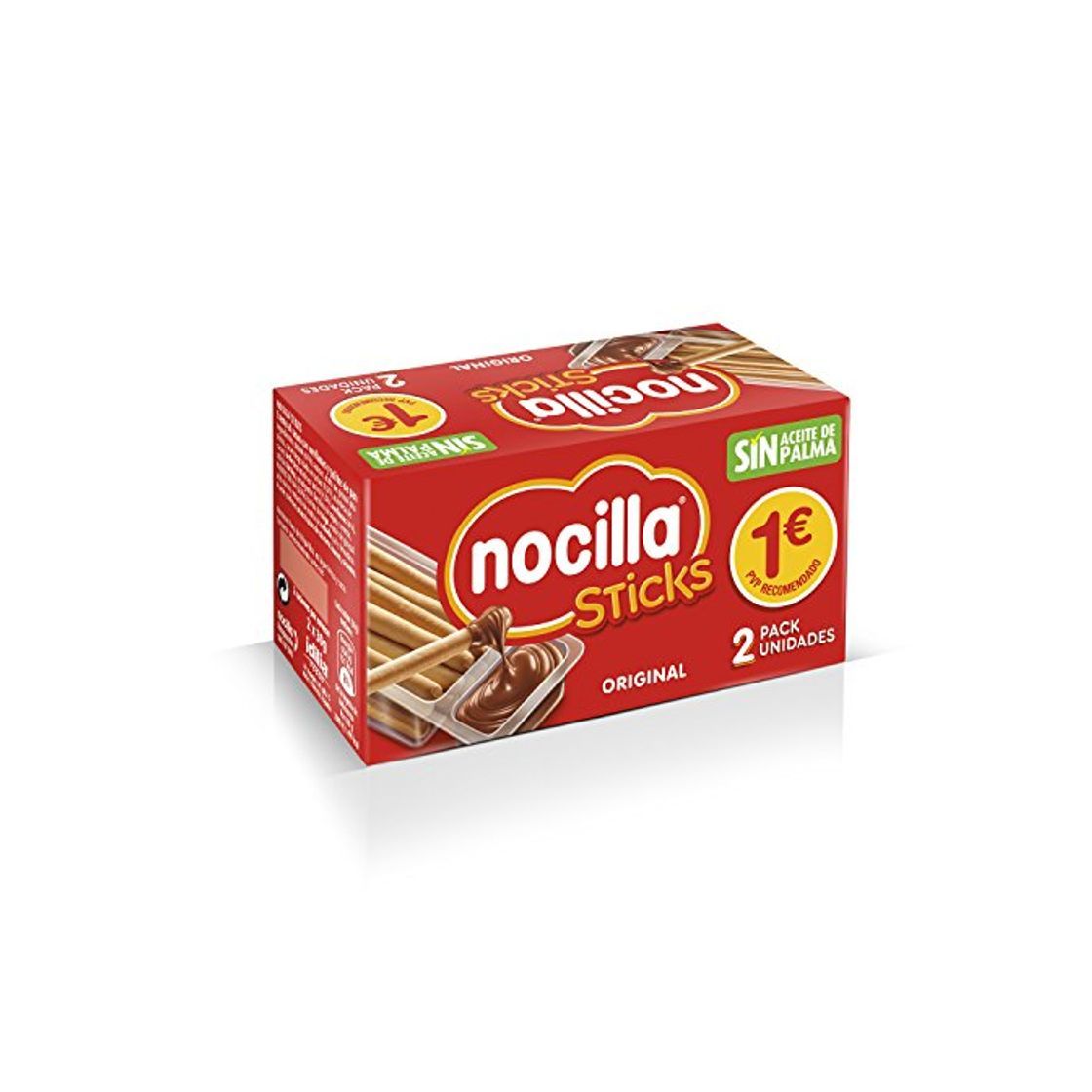 Social Sticks de Nocilla Original - 2 raciones de 30g - Sin Aceite