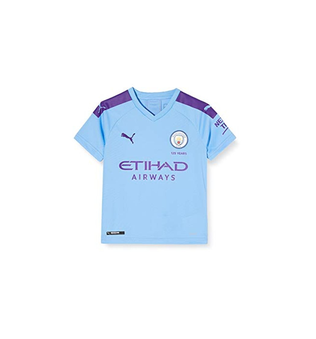 Social Puma Kid's MCFC HOME Shirt Replica SS Jr with Sponsor Logo Jersey