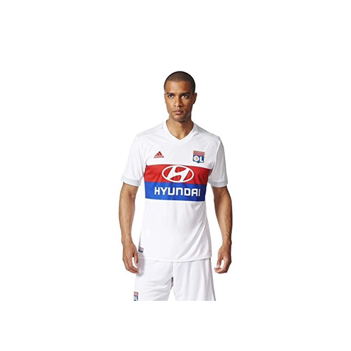 Social adidas OL H JSY Camiseta 1ª Equipación Olympique de Lyon 2017-2018, Hombre,