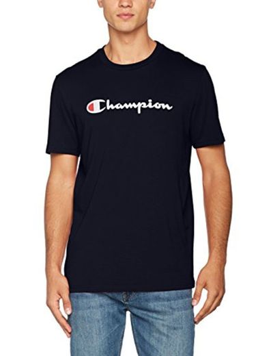 Champion Classic Logo para Hombre Camiseta, Azul