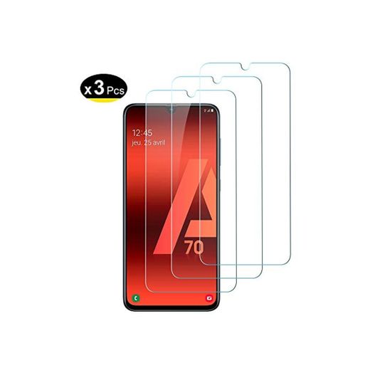 Hanbee Protector de Pantalla para Samsung Galaxy A70 Cristal Templado para Galaxy