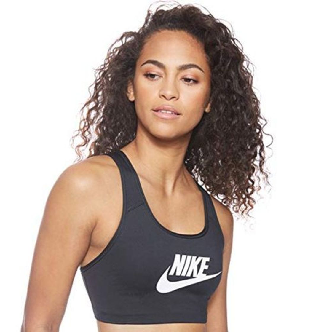 Social Nike Swoosh Futura Bra Sujetador Deportivo, Negro