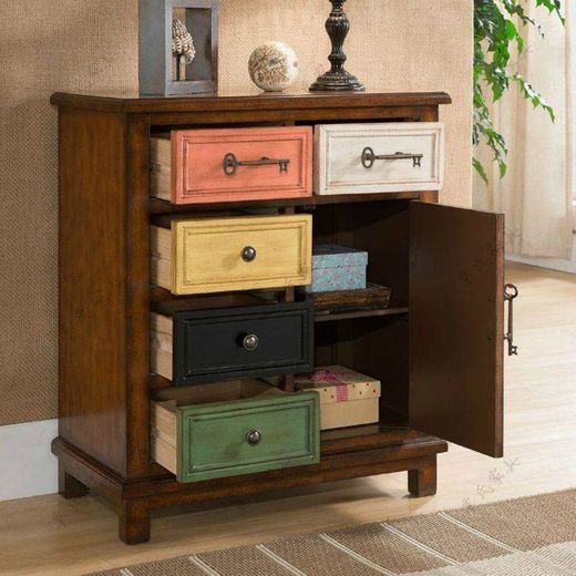 Wood living cabinet old retro