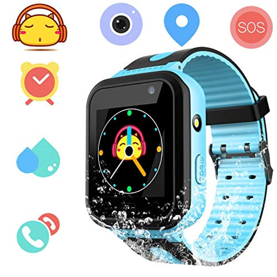 Fashion Smartwatch Impermeable para niños para niñas - IP67 Resistente al Agua para