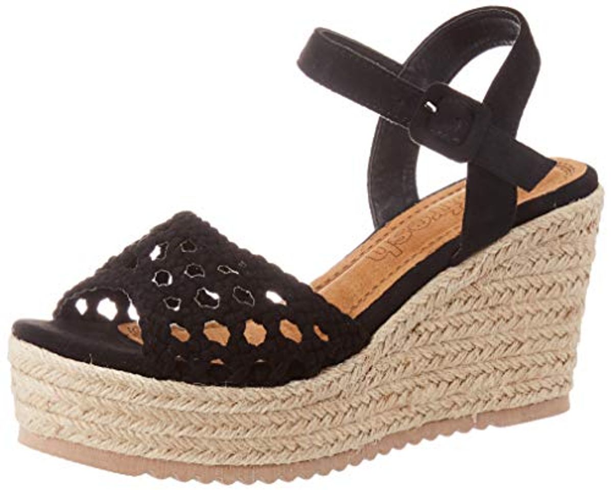 Fashion Refresh 69556.0, Sandalias con Plataforma para Mujer, Negro