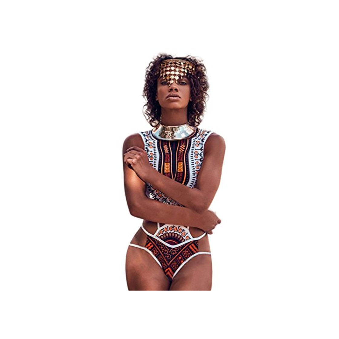 Product SHOBDW Mujer Africano de impresión Vintage Estilo étnico Bikini Conjunto de Traje