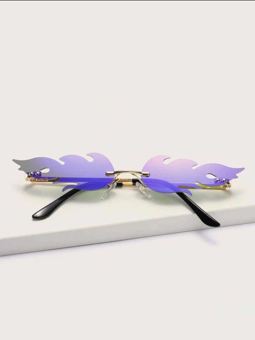 Fashion Flame Shaped Lens Rimless Sunglasses | SHEIN UK