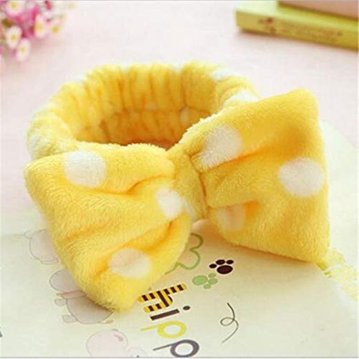 Tineo Coral Fleece Head Band Soft Elastic Hair Ribbon  Bath Shower Make Up