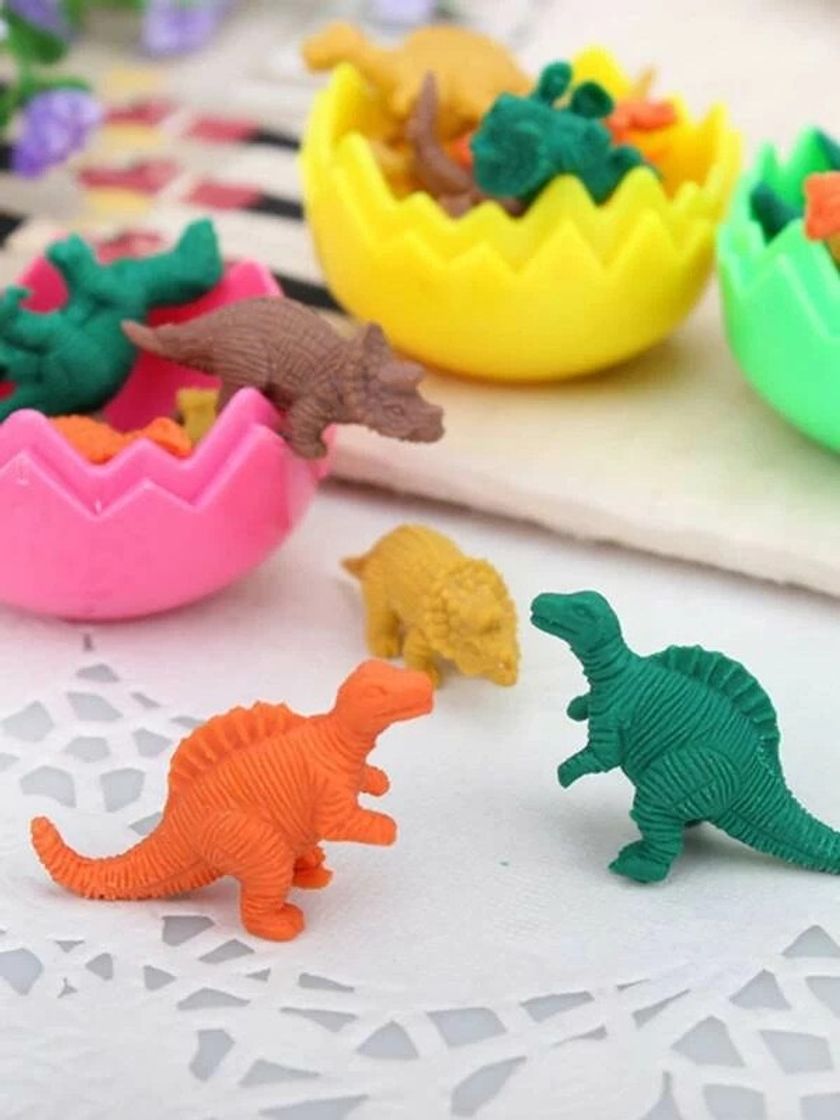 Social Random Color Dinosaur Shaped Eraser 7pcs | SHEIN USA