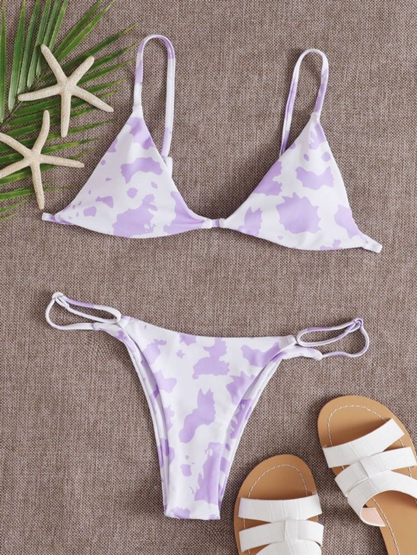 Social Bañador Bikini Con Tanga Triángulo Con Estampado