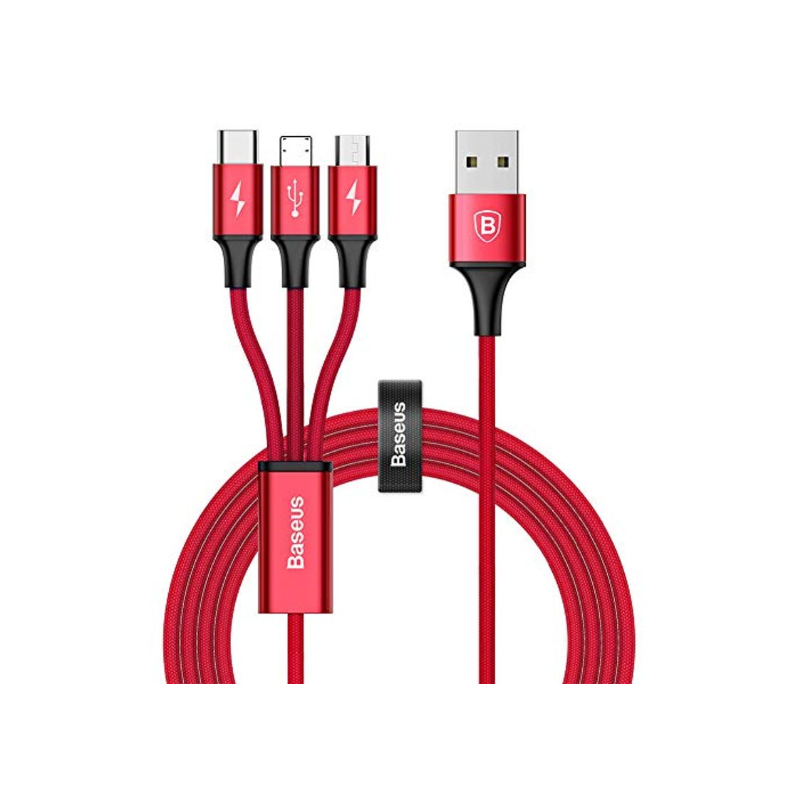 Social Baseus Multi USB Cable de Carga USB Universal 3 en 1 Múltiple