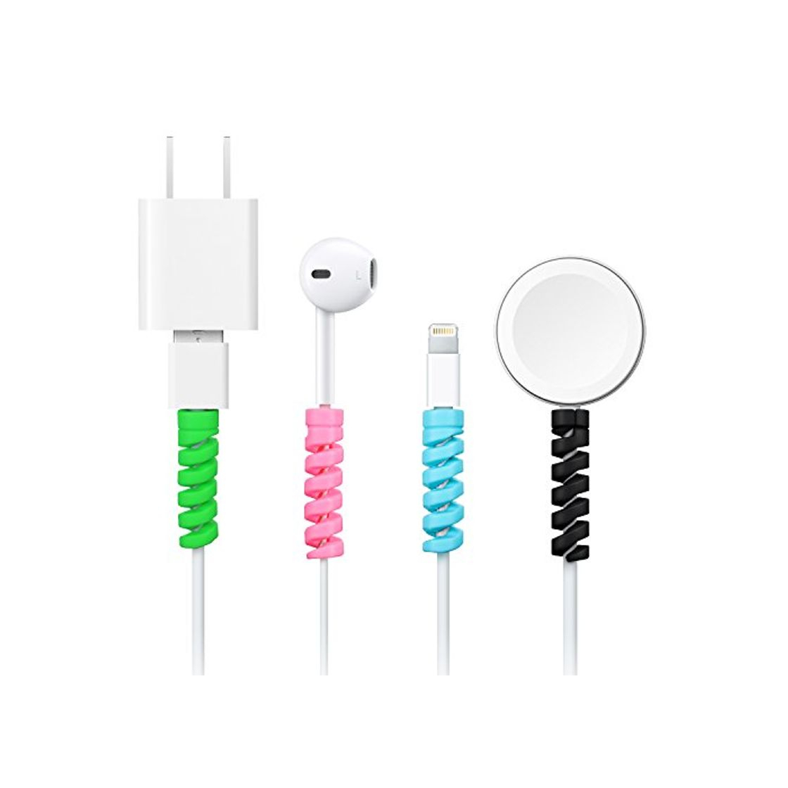 Social 12 Piezas de Protector de Cable de Cargador en Tipo C, Protector