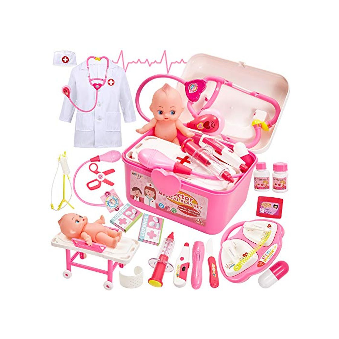 Producto Buyger Maletin Medicos Juguete Disfraz de la Doctora Niña Juego de rol