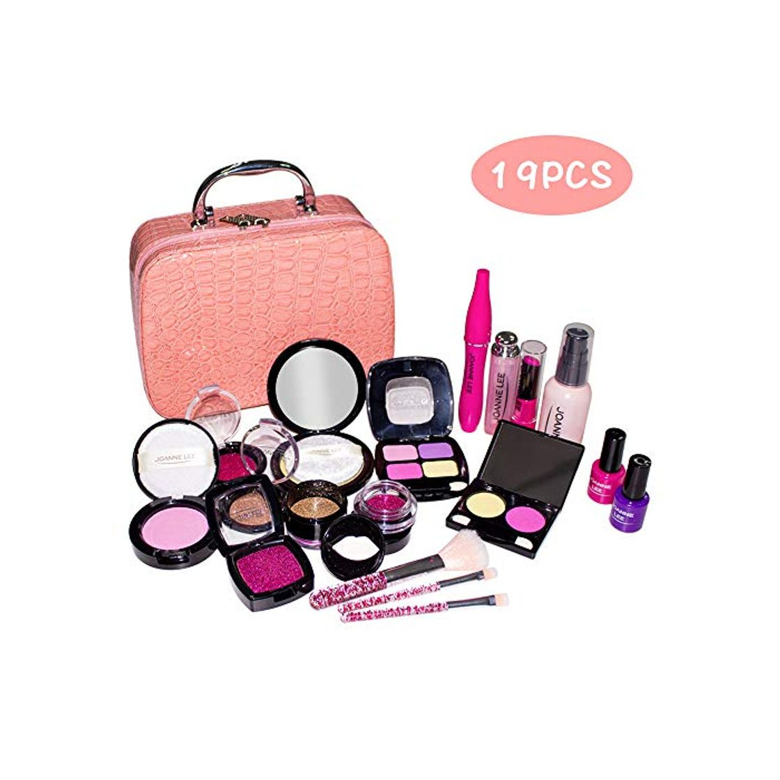 Social Arkmiido 19 Piezas Maquillaje Niñas Set，Juego de Maquillaje para niños para niñascon una