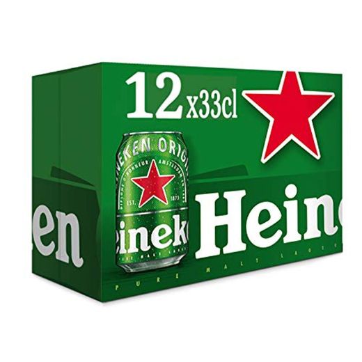Heineken Cerveza - Pack de 12 Latas x 330 ml
