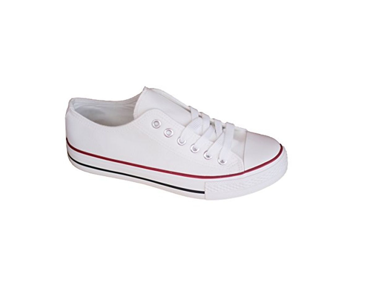 Social Zapatillas Blancas Canvas Lona de Mujer Estilo Casual y Deportivo