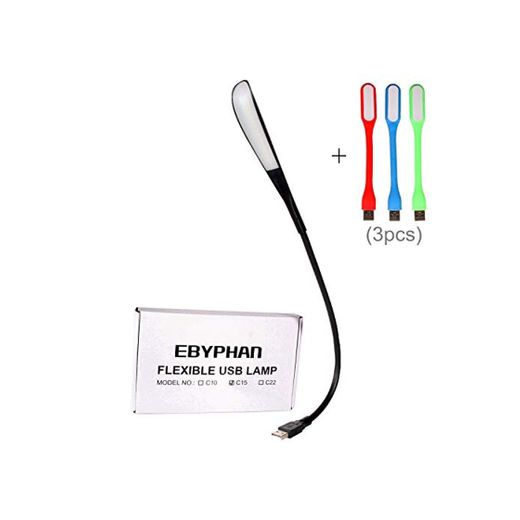 EBYPHAN Luz USB LED Portatil, Lampara USB para Teclado Ordenador, Luz Lectura