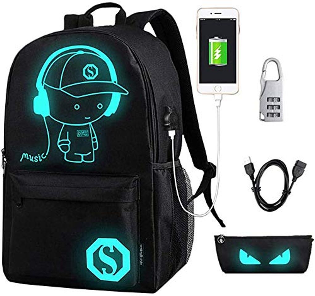 Moda ADIS Mochila de Anime Luminosa