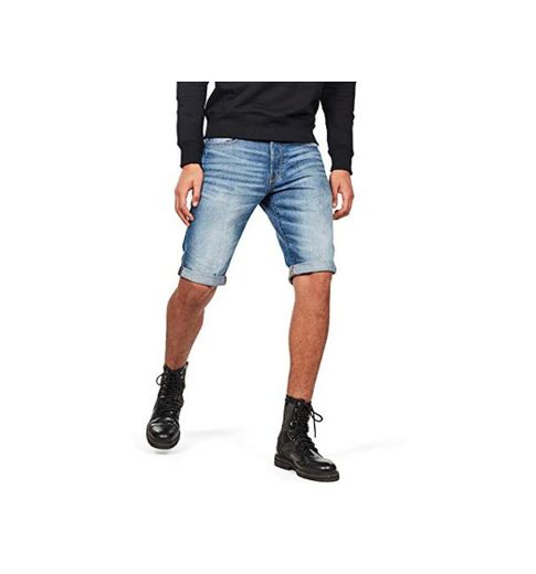 G-STAR RAW 3301 1/2 Pantalones Cortos, Azul