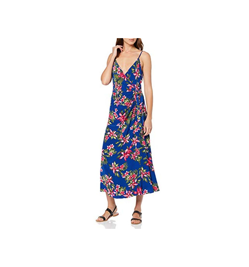 Moda Tommy Hilfiger Hallie Wrap Slip Dress NS Vestido, Azul