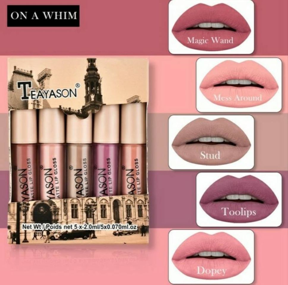 Fashion KIT 5 labiales MATE 