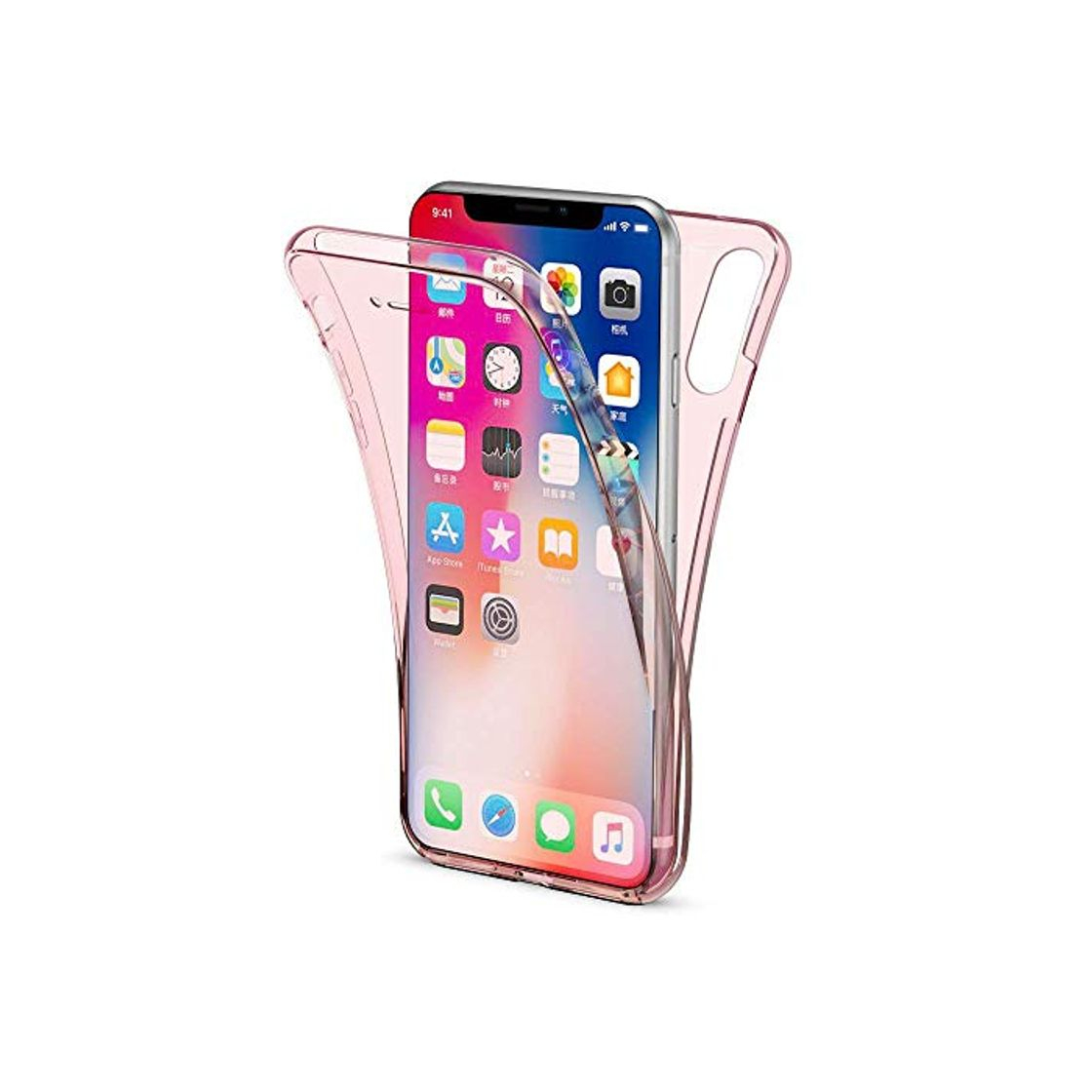 Social Saceebe compatible con iPhone XS Max Funda Carcasa Silicona TPU Transparente Cristal