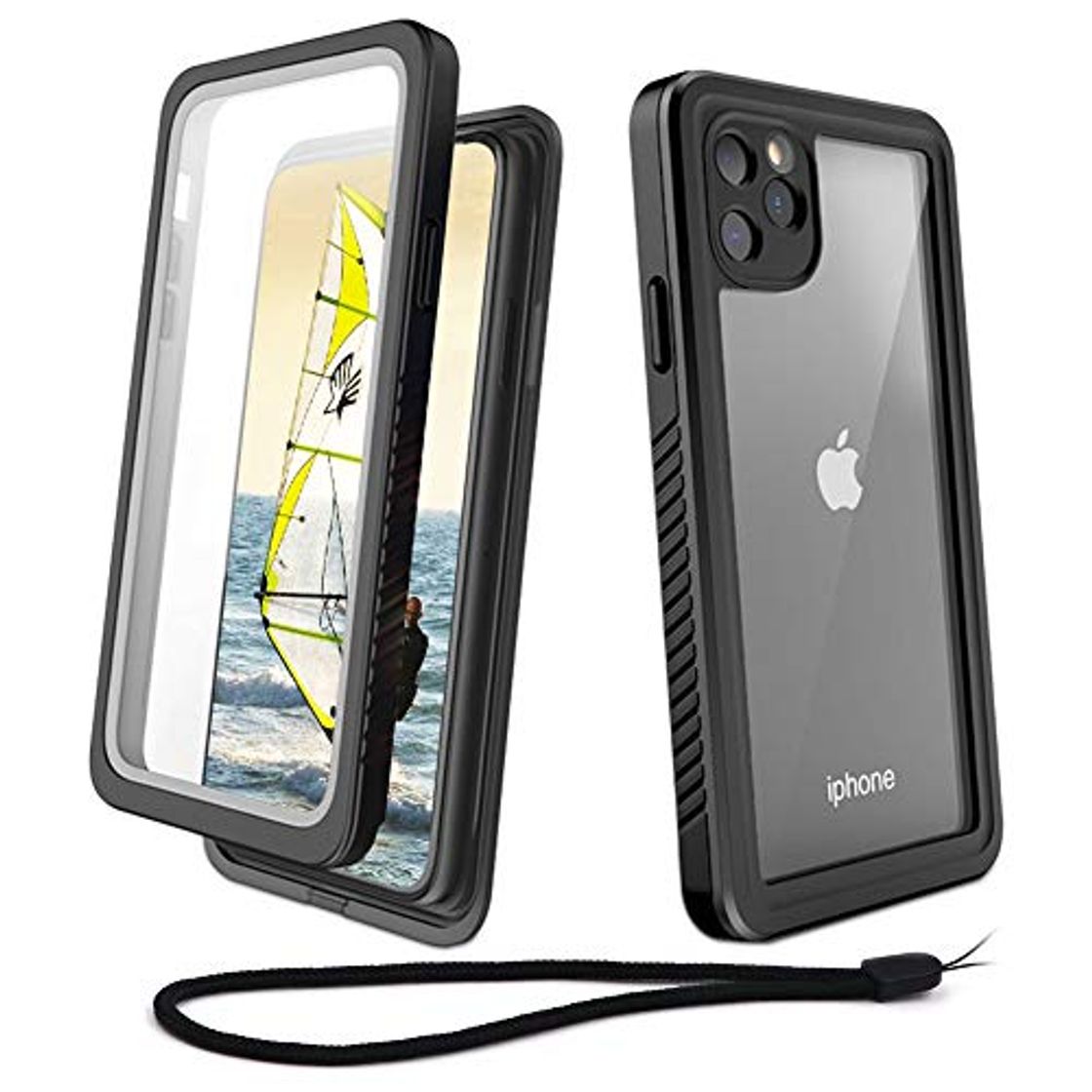 Social Beeasy Funda iPhone 11 Pro MAX Antigolpes,IP68 Certificado Sumergible Carcasa,360 Grados Protección