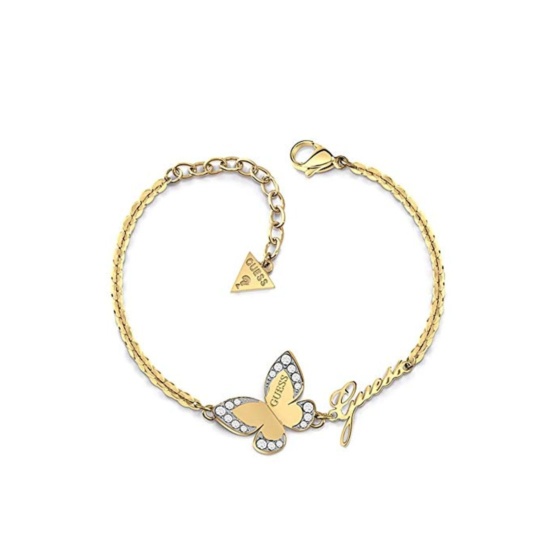 Products Pulsera Guess Love Butterfly acero inoxidable quirúrgico logo chapada oro UBB78050