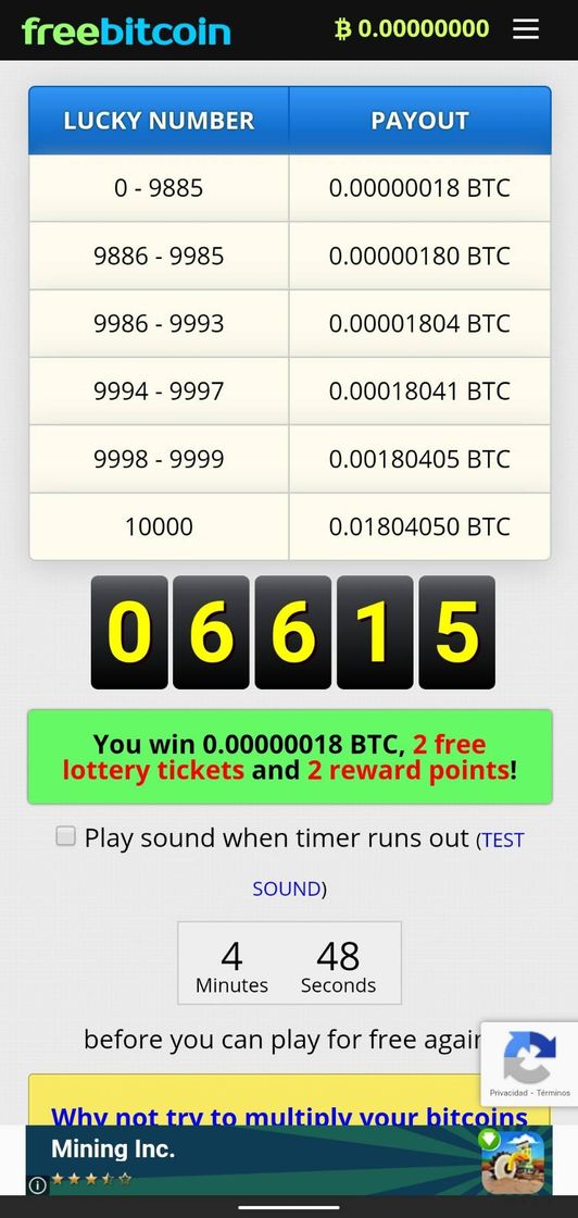 App Aplicación que te da recompensas Bitcoin por jugar. 