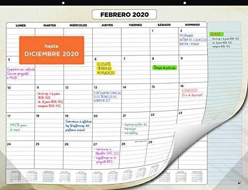 Calendario de Pared 2020 de SmartPanda – Calendario Mensual de Sobremesa –