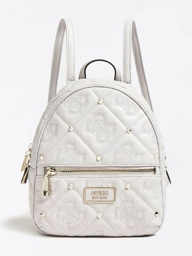 SHANINA QUILTED LOGO STUD BACKPACK