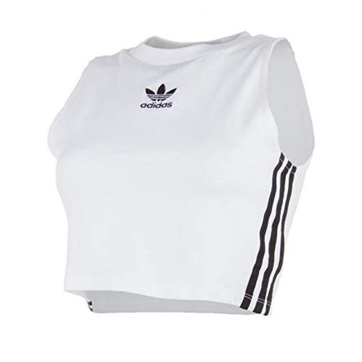 Adidas Crop Tank Camiseta, Mujer, 48, Blanco