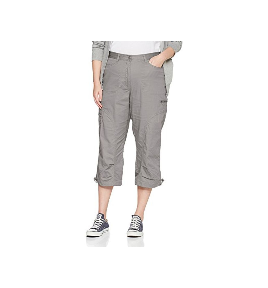 Fashion Ulla Popken Hose, 7/8, Pantalones Para Mujer, Gris