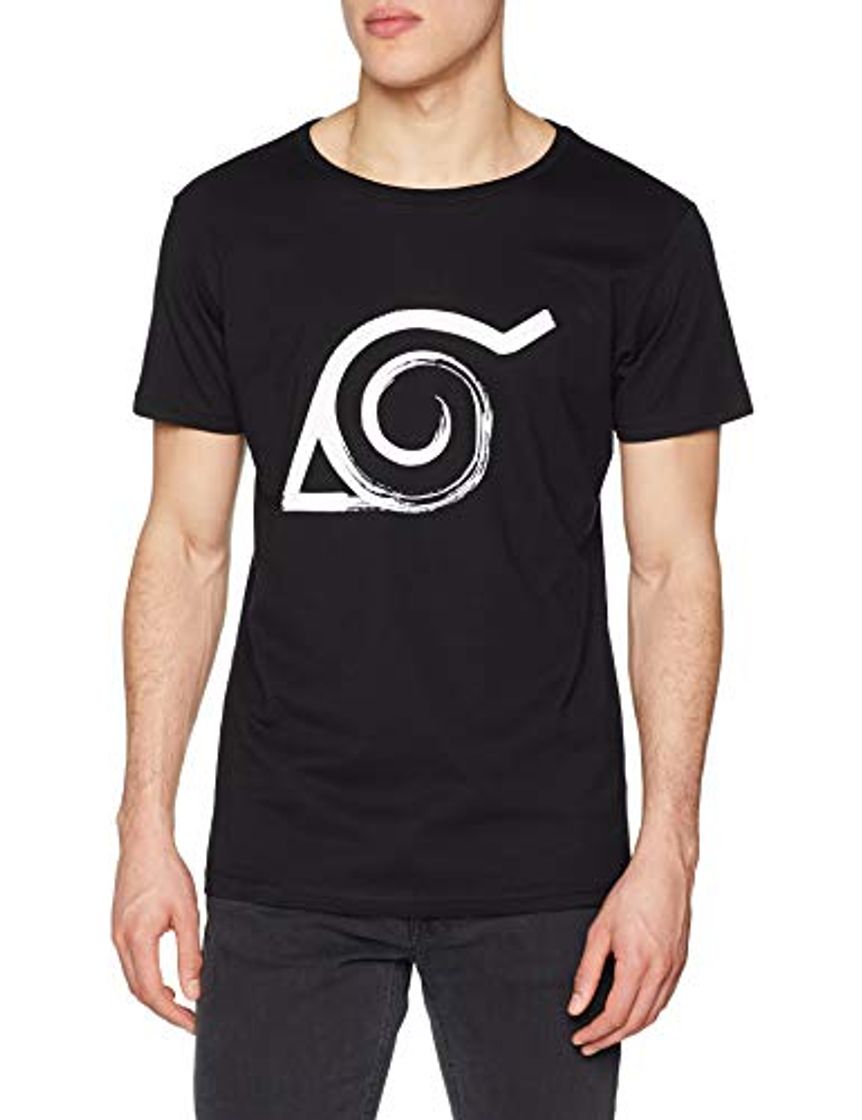 Fashion ABYstyle - Naruto Shippuden - Camiseta - Konoha - Hombre - Negro