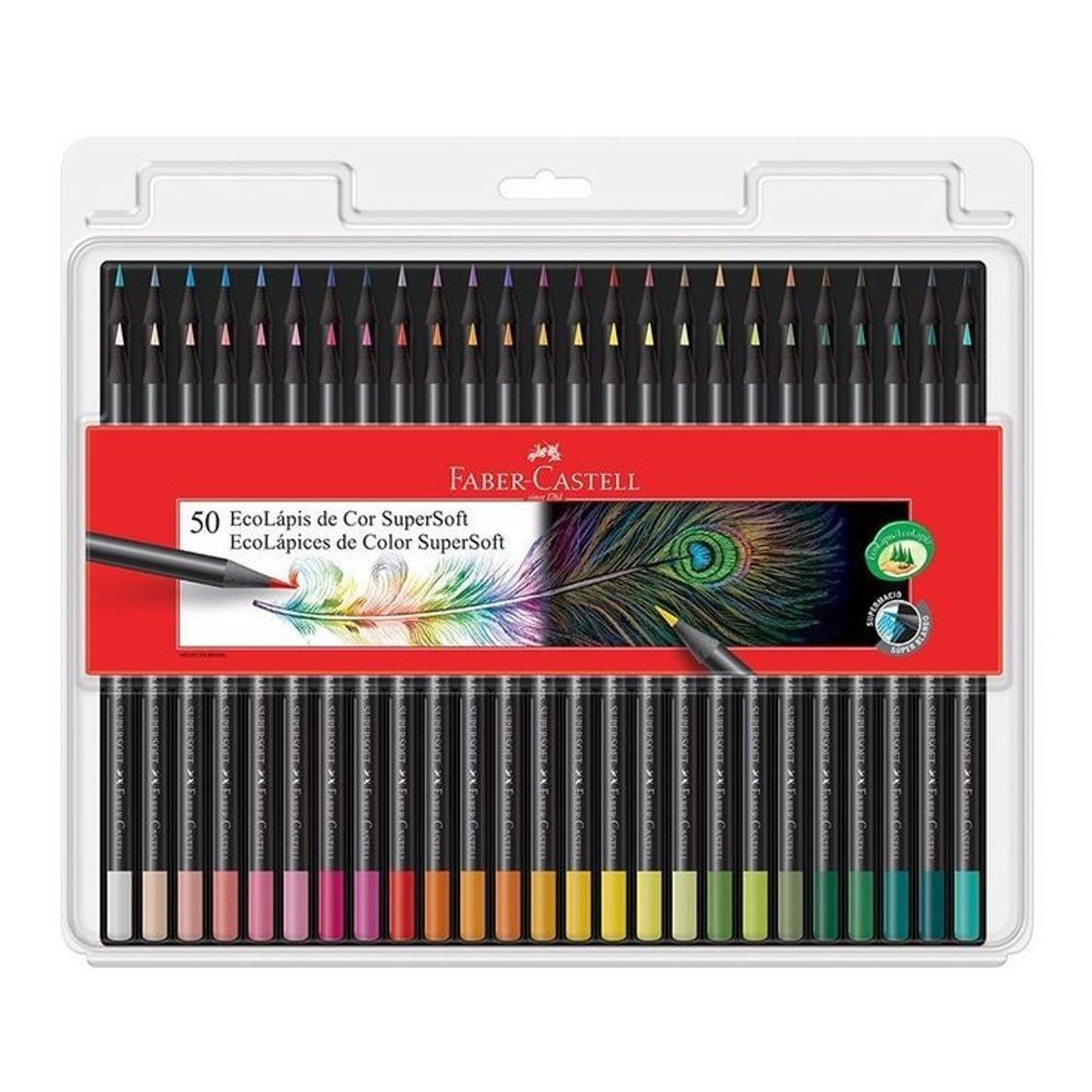 Fashion Lápis de Cor Faber-Castell Supersoft 50 Cores