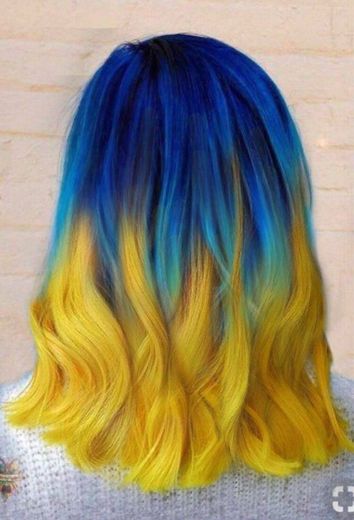 Blue Yellow hair