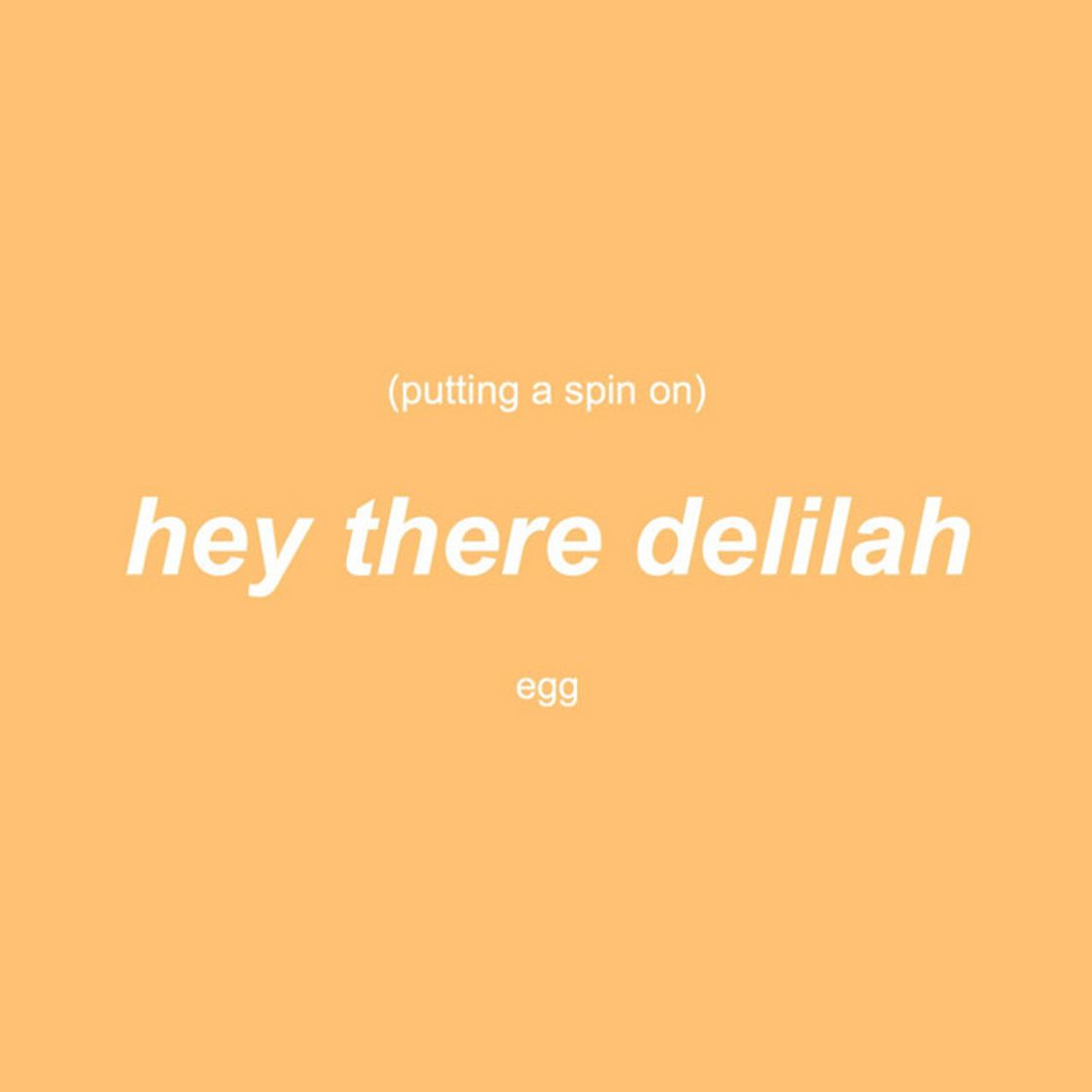 Canción putting a spin on hey there delilah