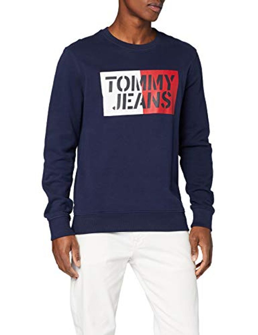 Fashion Tommy Hilfiger Essential Swt Sudadera con Cuello Redondo, Azul