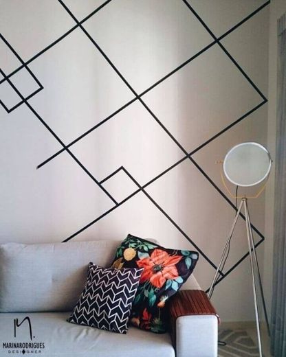 Decoração contemporânea com fita