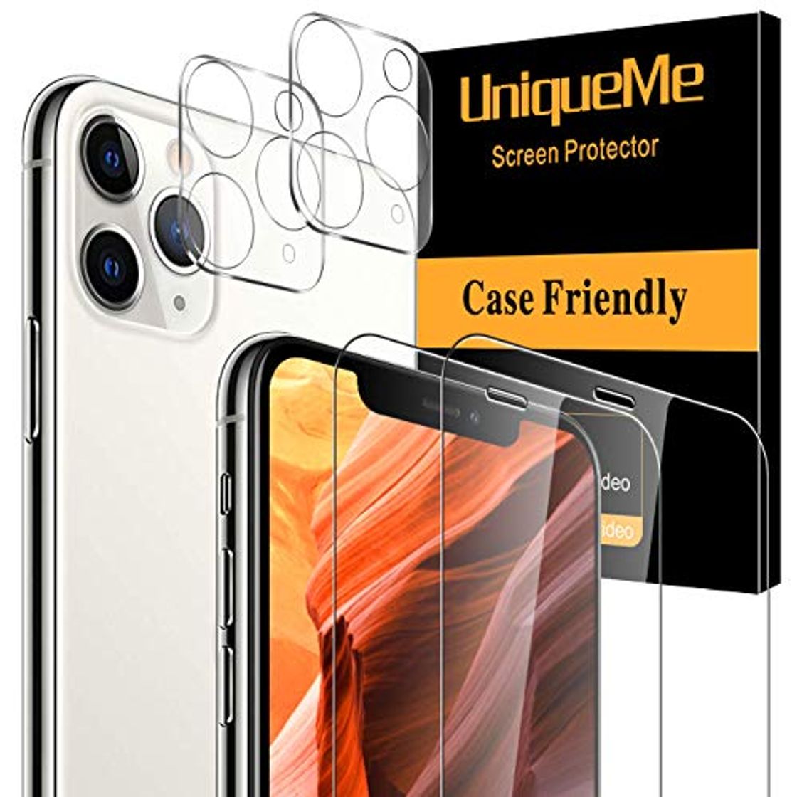 Products [2 Pack]UniqueMe Protector de Pantalla para iPhone 11 Pro Max