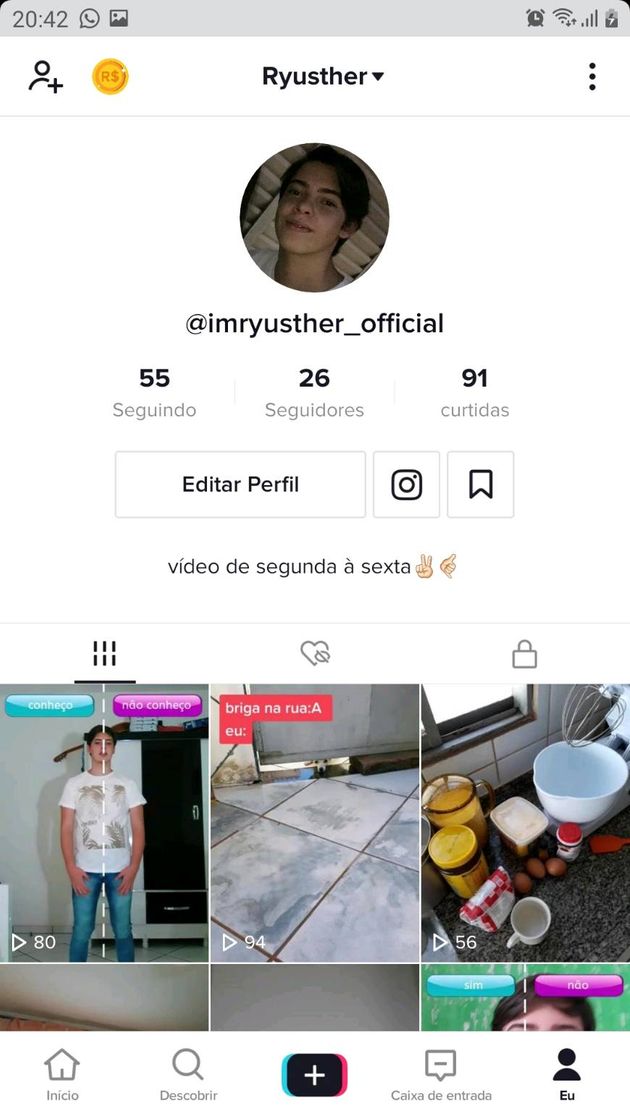 Social Meu tiktok,video