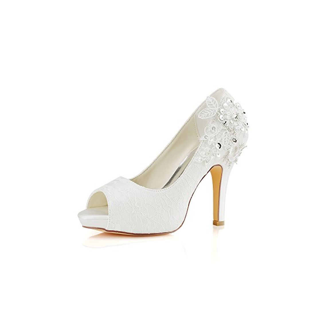 Social Emily Bridal Zapatos Nupciales Zapatos de Boda de Encaje Zapatos de Novia