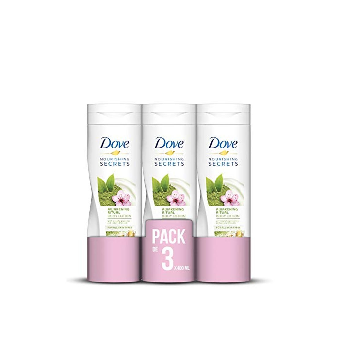 Social Dove Loción Coporal Té Matcha - Pack de 3 x 400 ml