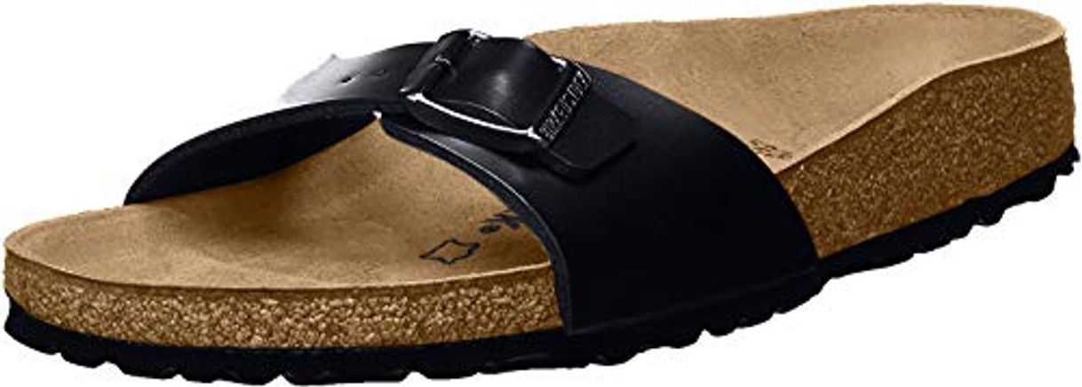 Moda Birkenstock MADRID Birko-Flor Zuecos Mujer, Negro