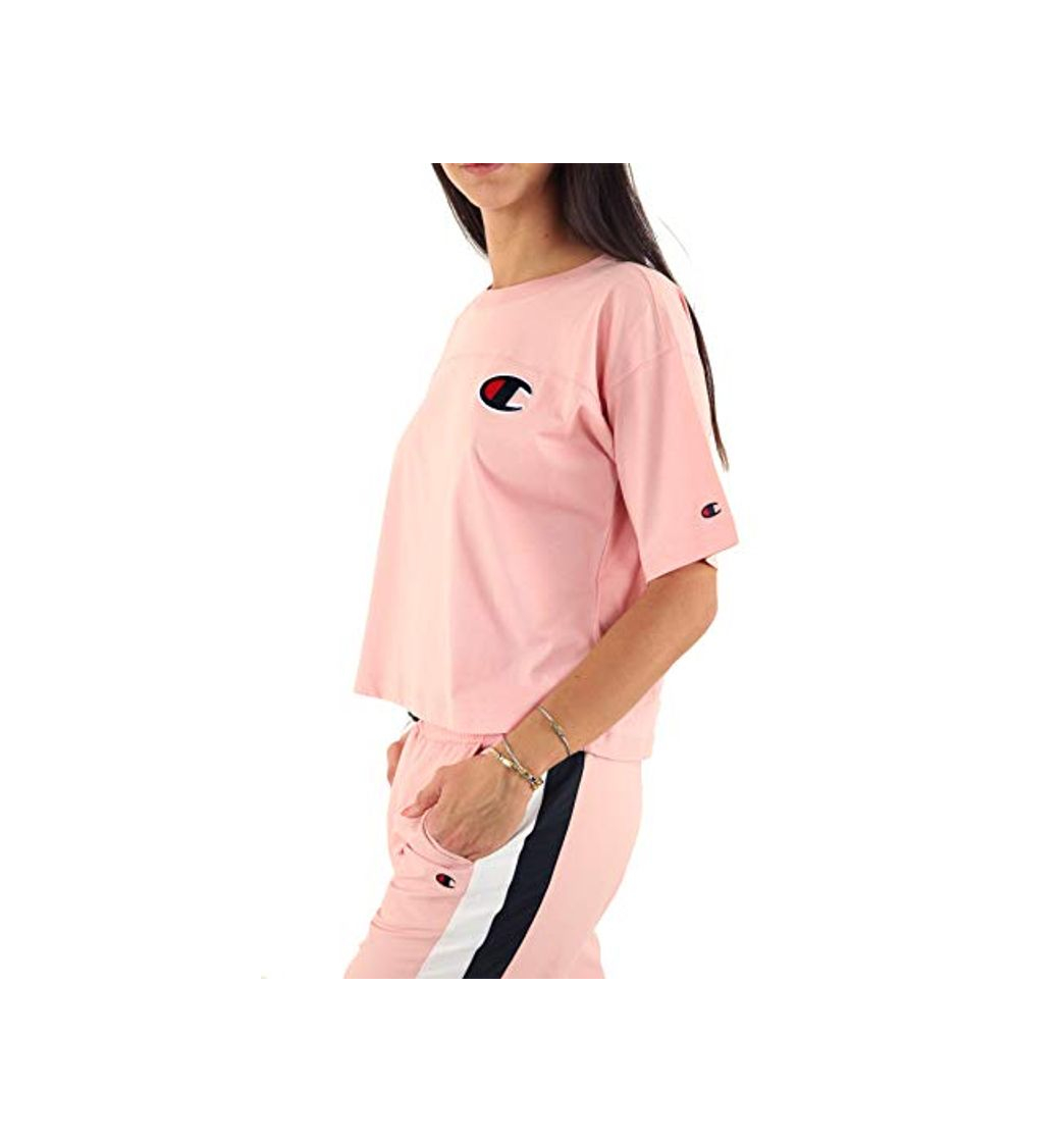 Moda Champion Camiseta Rochester Logo Rosa XS