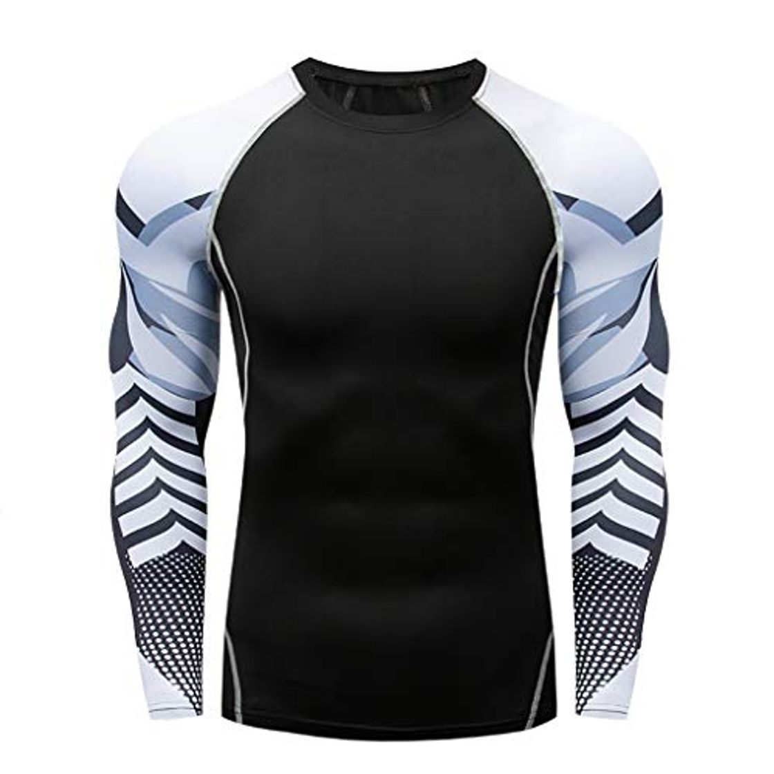 Fashion Camisa Hombres Fitness Secado Rápido Elástico Transpirable Casual Aptitud Deportes Apretados Manga Larga Tops Blusa Type J