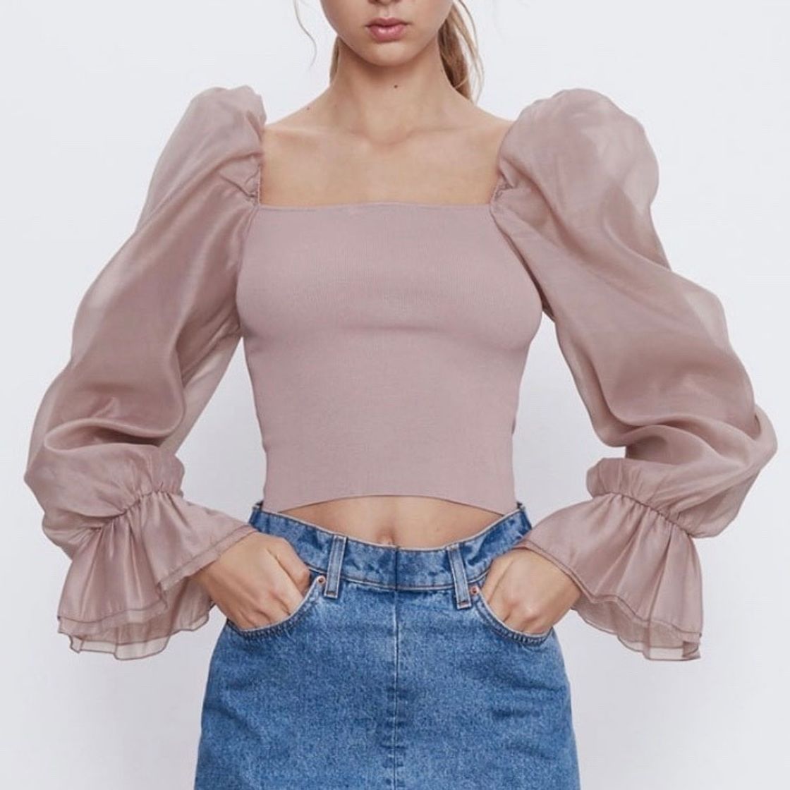 Top mangas organza