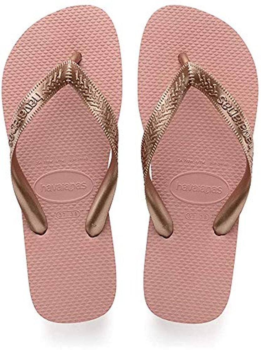 Social Havaianas Top Tiras, Chanclas para Mujer, Dorado