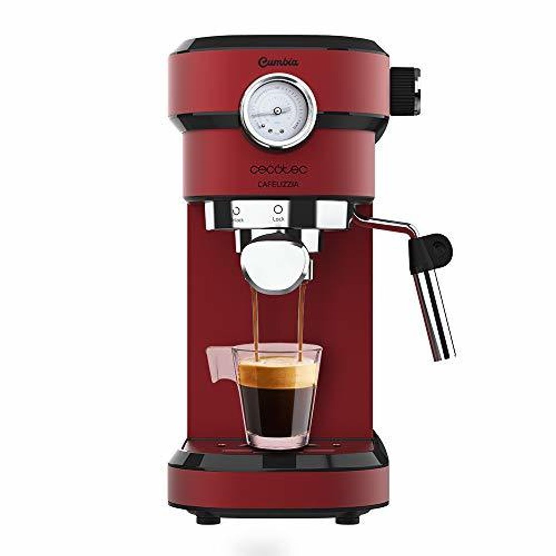Social Cecotec Cafetera Express con Manómetro Cafelizzia 790 Shiny Pro. Brazo con doble